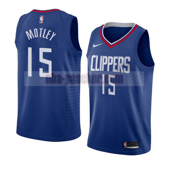 maillot los angeles clippers homme Johnathan Motley 15 icône 2018 bleu
