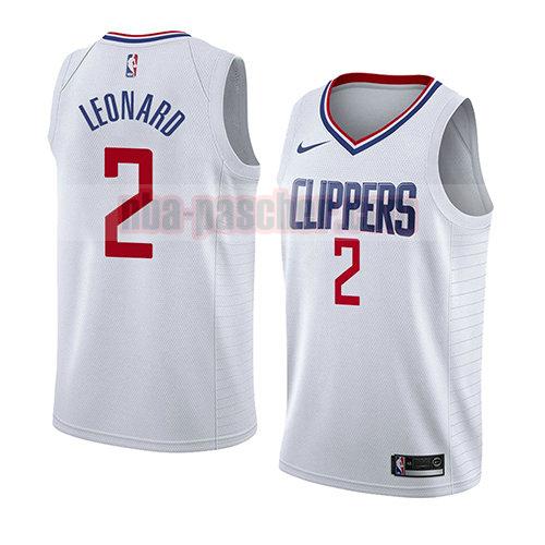 maillot los angeles clippers homme Kawhi Leonard 2 association 2019-20 blanc