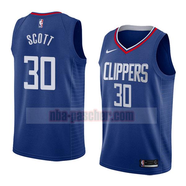 maillot los angeles clippers homme Mike Scott 30 icône 2018 bleu