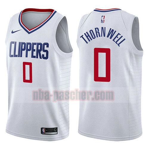 maillot los angeles clippers homme Sindarius Thornwell 0 association 2017-18 blanc