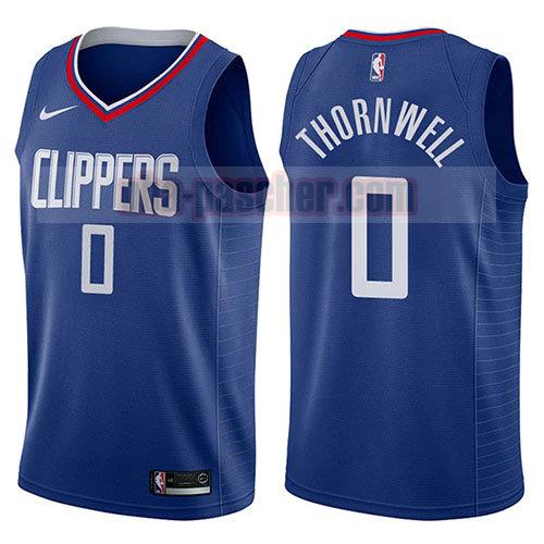 maillot los angeles clippers homme Sindarius Thornwell 0 icône 2017-18 bleu