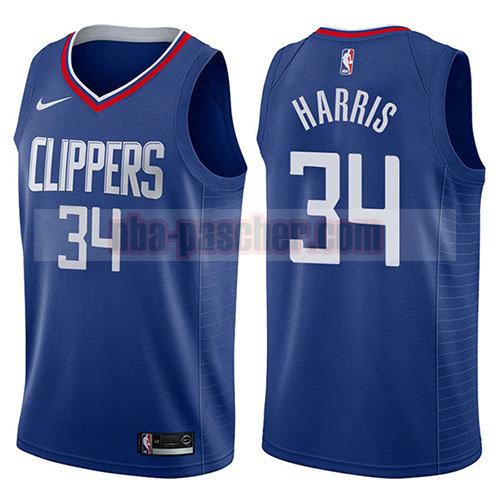 maillot los angeles clippers homme Tobias Harris 34 icône 2017-18 bleu