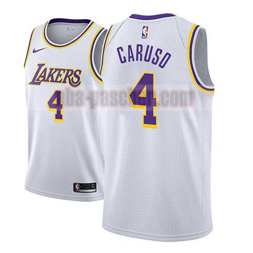 maillot los angeles lakers homme Alex Caruso 4 association 2018-19 blanc