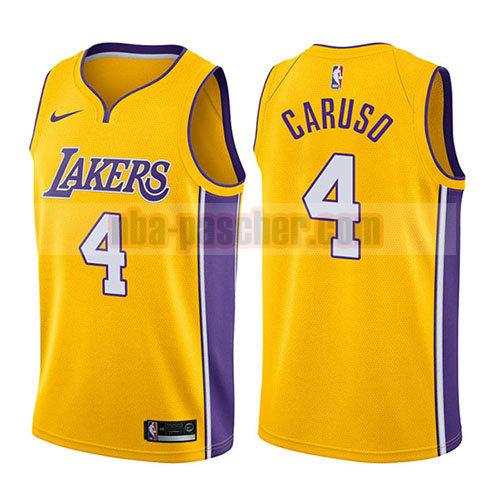 maillot los angeles lakers homme Alex Caruso 4 icône 2017-18 d'or