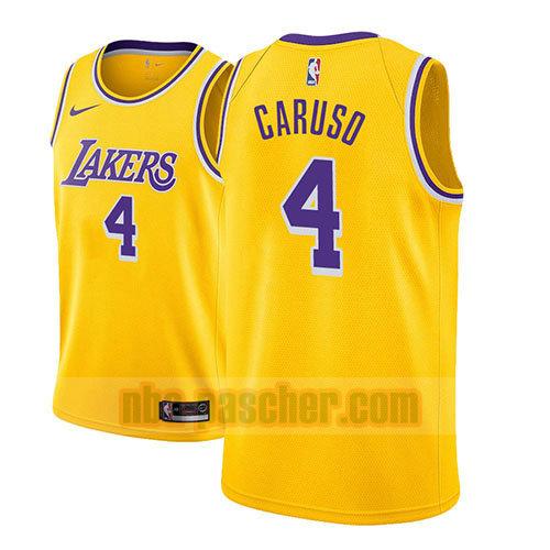 maillot los angeles lakers homme Alex Caruso 4 icône 2018-19 d'or