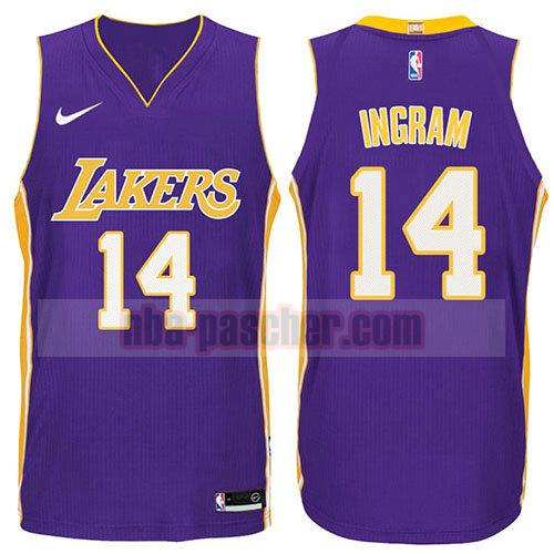 maillot los angeles lakers homme Brandon Ingram 14 2017-18 pourpre
