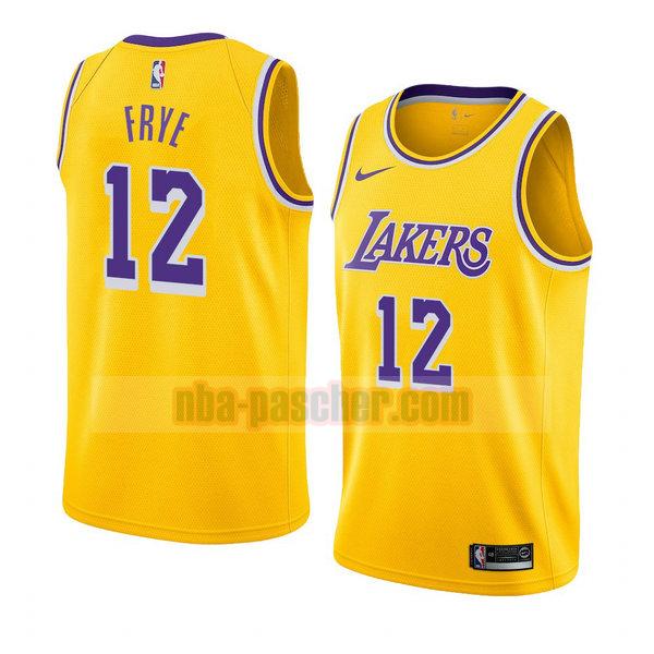 maillot los angeles lakers homme Channing Frye 12 icône 2018-19 jaune