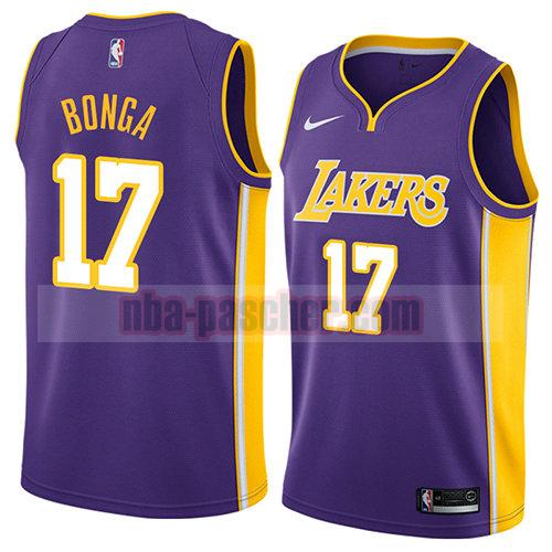 maillot los angeles lakers homme Isaac Bonga 17 déclaration 2018 pourpre