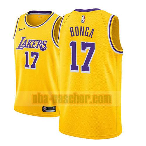 maillot los angeles lakers homme Isaac Bonga 17 icône 2018-19 d'or