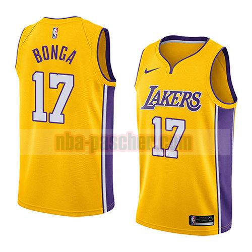 maillot los angeles lakers homme Isaac Bonga 17 icône 2018 jaune
