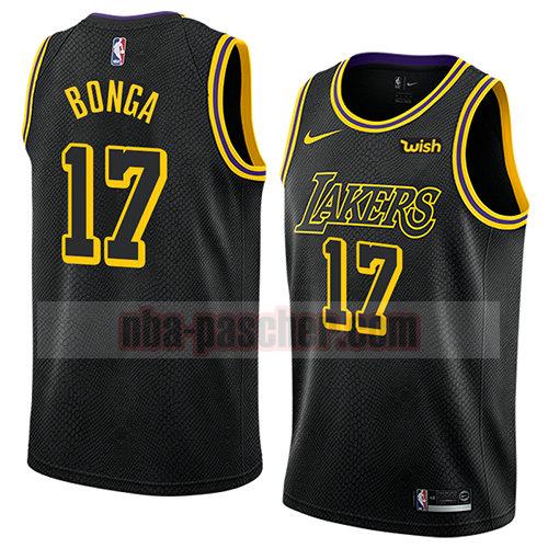 maillot los angeles lakers homme Isaac Bonga 17 ville 2017-18 noir