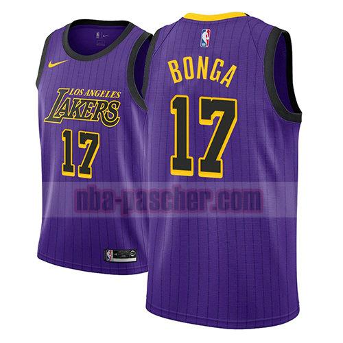 maillot los angeles lakers homme Isaac Bonga 17 ville 2018 pourpre