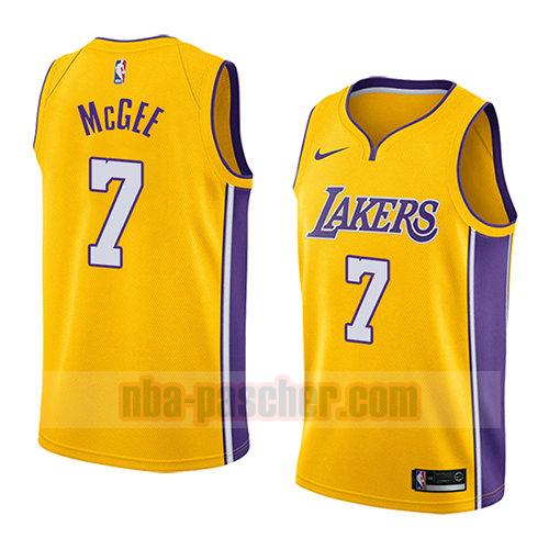 maillot los angeles lakers homme Javale McGee 7 icône 2018 jaune
