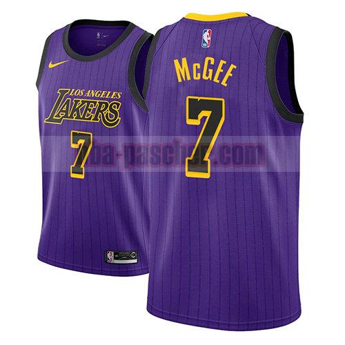 maillot los angeles lakers homme Javale McGee 7 ville 2018 pourpre