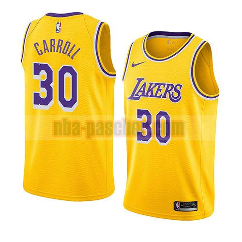 maillot los angeles lakers homme Jeffrey Carroll 30 icône 2018-19 d'or