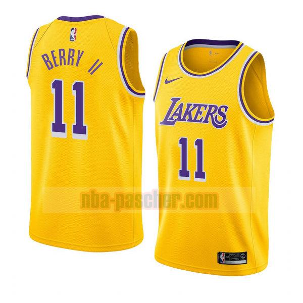 maillot los angeles lakers homme Joel Berry II 11 icône 2018-19 jaune