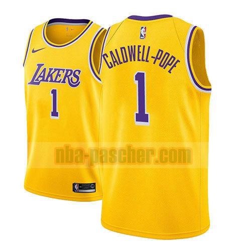 maillot los angeles lakers homme Kentavious Caldwell-Pope 1 icône 2018-19 d'or