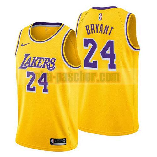 maillot los angeles lakers homme Kobe Bryant 24 icône 2018-19 jaune