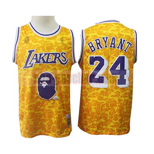 maillot los angeles lakers homme Kobe Bryant 24 mitchell & ness jaune