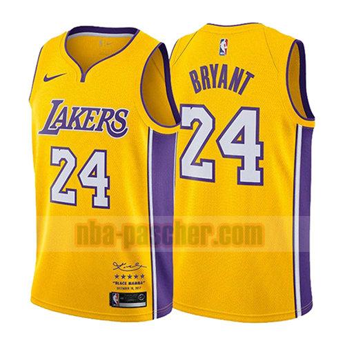maillot los angeles lakers homme Kobe Bryant 24 retraite 2017-2018 d'or