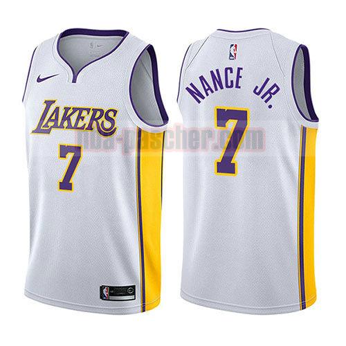 maillot los angeles lakers homme Larry Nance 7 association 2017-18 blanc