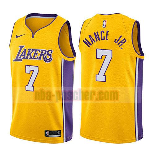 maillot los angeles lakers homme Larry Nance 7 icône 2017-18 d'or