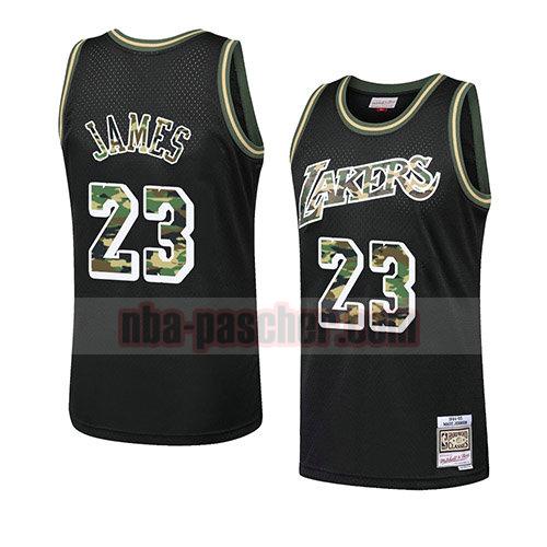 maillot los angeles lakers homme Lebron James 23 camouflage noir