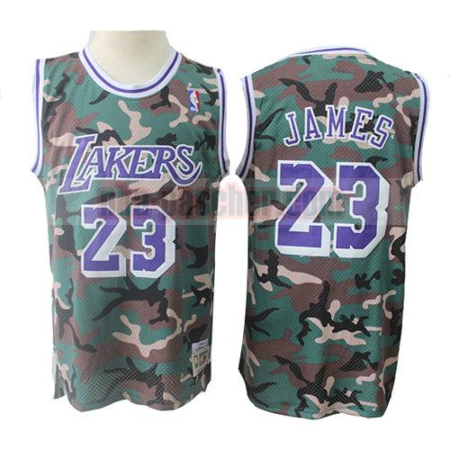 maillot los angeles lakers homme Lebron James 23 camouflage verde