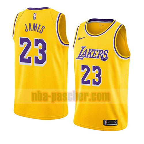 maillot los angeles lakers homme Lebron James 23 icône jaune