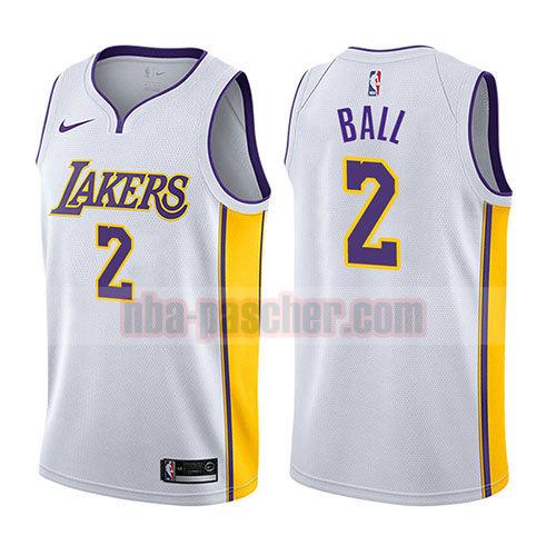 maillot los angeles lakers homme Lonzo Ball 2 2017-18 blanc