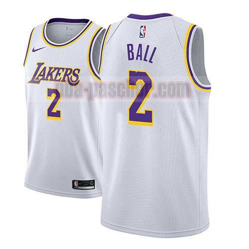 maillot los angeles lakers homme Lonzo Ball 2 association 2018-19 blanc