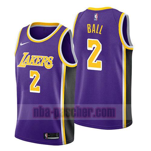 maillot los angeles lakers homme Lonzo Ball 2 déclaration 2018 pourpre