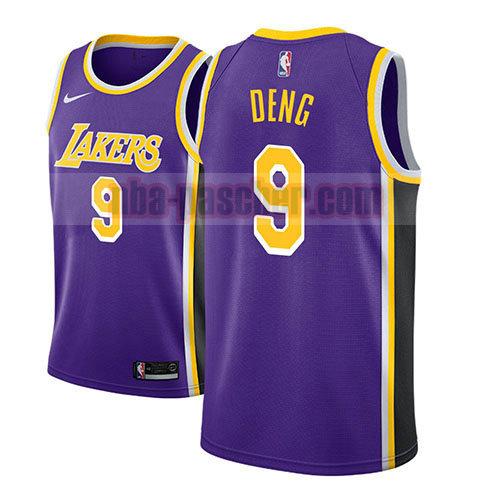 maillot los angeles lakers homme Luol Deng 9 déclaration 2018-19 pourpre