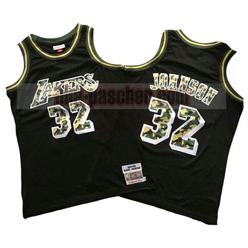 maillot los angeles lakers homme Magic Johnson 32 camouflage noir