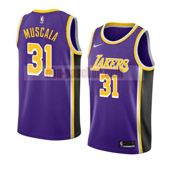 maillot los angeles lakers homme Mike Muscala 31 déclaration 2018-19 pourpre