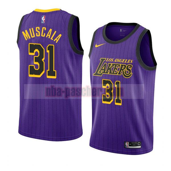 maillot los angeles lakers homme Mike Muscala 31 ville 2018-19 pourpre