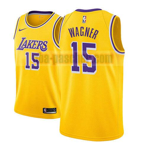 maillot los angeles lakers homme Moritz Wagner 15 icône 2018-19 d'or