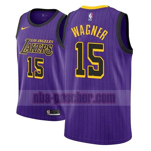 maillot los angeles lakers homme Moritz Wagner 15 ville 2018-19 pourpre