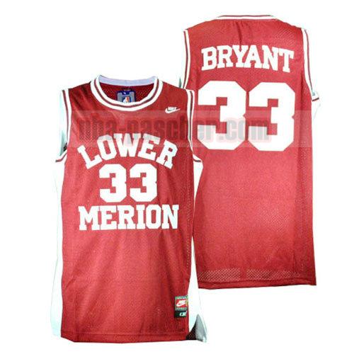 maillot lower merion homme Kobe Bryant 33 rouge