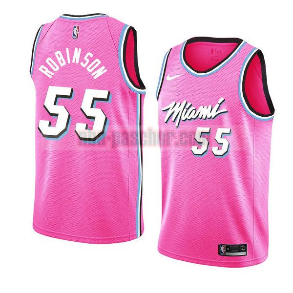 maillot miami heat homme Duncan Robinson 55 earned 2018-19 rosa