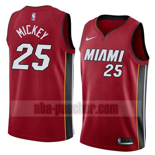maillot miami heat homme Jordan Mickey 25 déclaration 2018 rouge