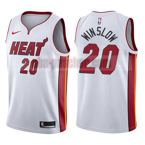 maillot miami heat homme Justise Winslow 20 association 2017-18 blanc