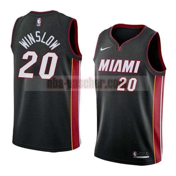 maillot miami heat homme Justise Winslow 20 icône 2018 noir