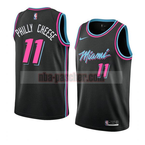 maillot miami heat homme Philly Cheese 11 ville 2018-19 noir