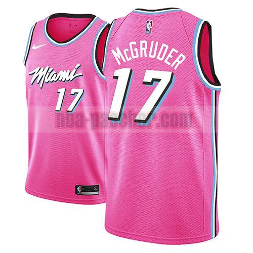 maillot miami heat homme Rodney Mcgruder 17 earned 2018-19 rosa