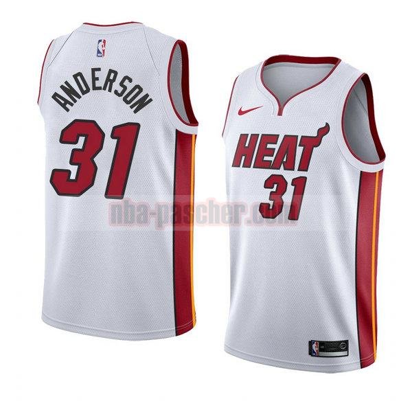 maillot miami heat homme Ryan Anderson 31 association 2018 blanc