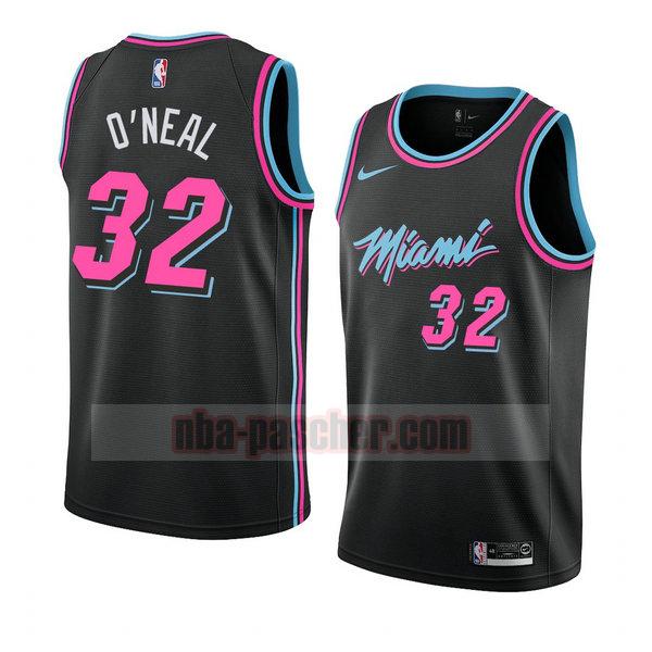 maillot miami heat homme Shaquille O'neal 32 ville 2018-19 noir