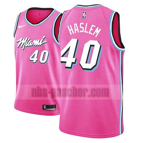 maillot miami heat homme Udonis Haslem 40 earned 2018-19 rosa