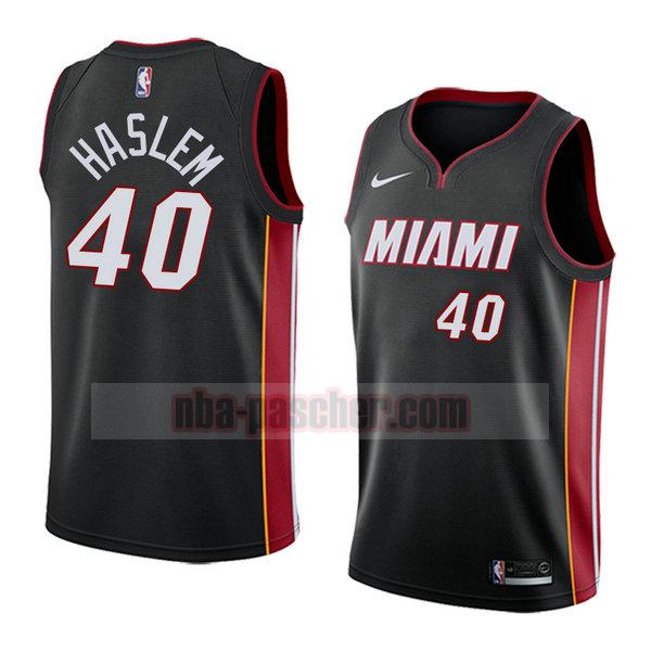 maillot miami heat homme Udonis Haslem 40 icône 2018 noir