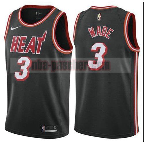 maillot miami heat homme Wade 3 ville 2017-18 rouge